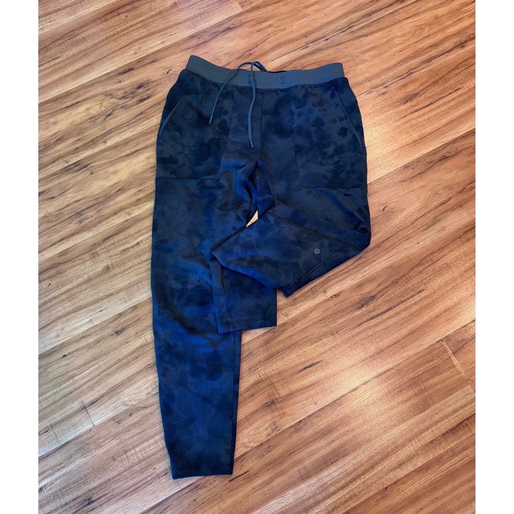 Lululemon License to Train Pant Blue Tie Dye Mens Joggers Training Pants Sz L